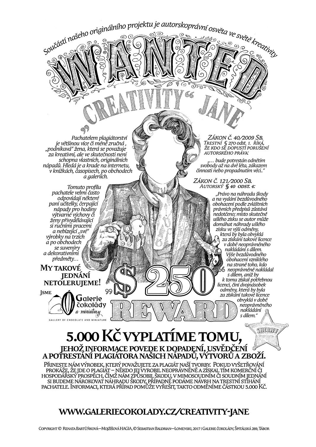 Wanted Creativity Jane – upozorněte nás na plagiátory našich děl! Wanted Creativity Jane – upozorněte nás na plagiátory našich děl!
